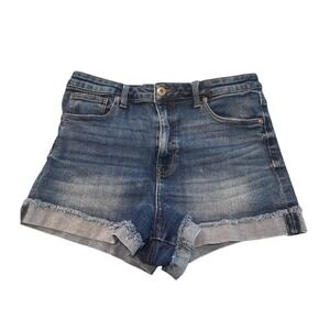 REgeneration by Celebrity Pink Denim Shorts Size 11/30 Blue Raw Hem CC31611BR6